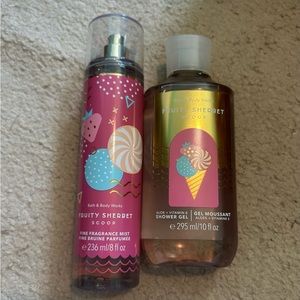 NEW Bath and Body Works Fruity Sherbet Scoop Body Set